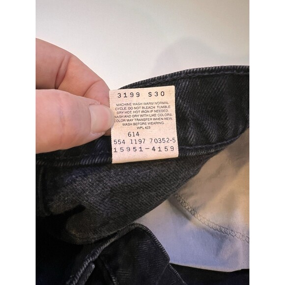 Levis 950 Relaxed Fit Tapered Leg Orange‎ Tab Black Jeans 90’s USA VTG 14 Reg M - Picture 10 of 14